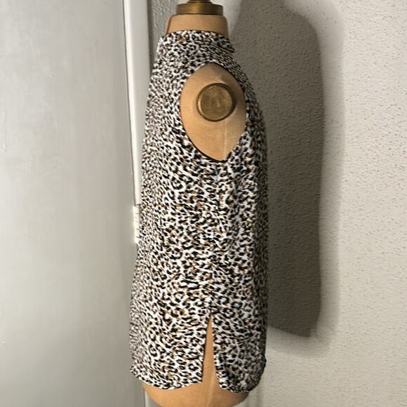 Zac & Rachel V-Neck Animal Print Sleeveless Blouse S Mobwife Dopamine Corporate - Picture 4 of 14